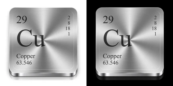 Copper from periodic table — Stock Photo, Image
