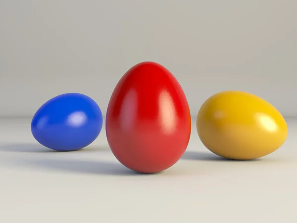 Oeufs de Pâques colorés — Photo