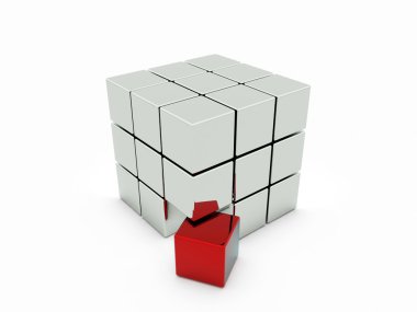 Metal cubes clipart