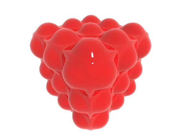 stock image Red bubbles cube