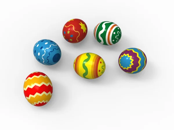 Velikonoční vajíčka, barevná kolekce pack — Stock fotografie