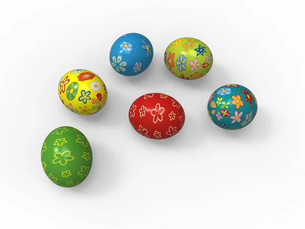 Paskalya yumurtaları, renk paketi koleksiyonu — Stok fotoğraf