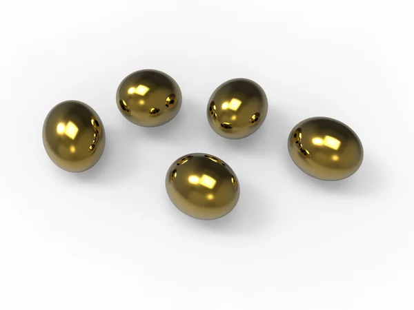 Ovos de Páscoa, coleção pacote de ouro — Fotografia de Stock