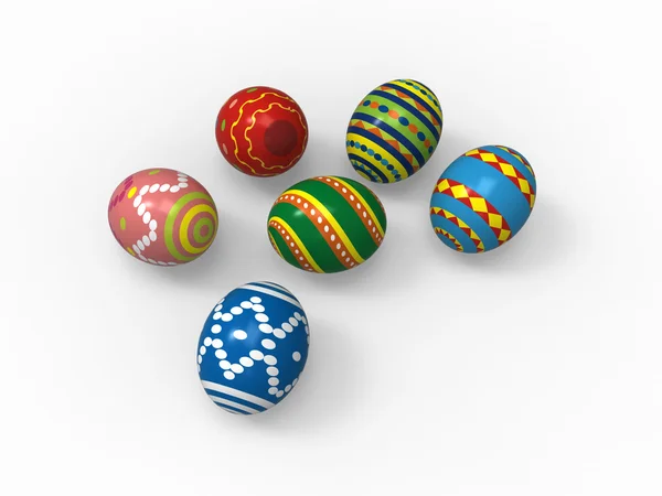 Ovos de Páscoa, coleção de pacote de cores — Fotografia de Stock