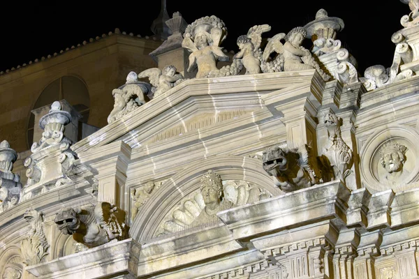 Catedral Iglesia de Murcia por la noche — Foto de Stock