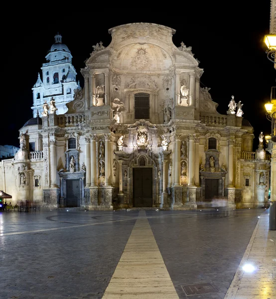 murcia katedral kilise gece