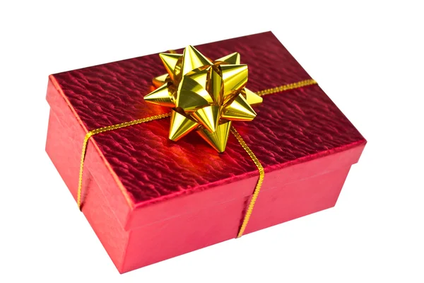 Κόκκινο Χριστουγεννιάτικο κουτί — Φωτογραφία Αρχείου