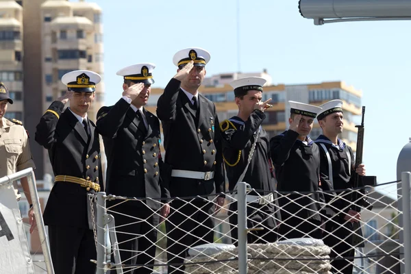 Turkish warship crew — Stock Photo, Image
