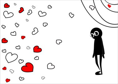 The postcard on Valentine's Day clipart