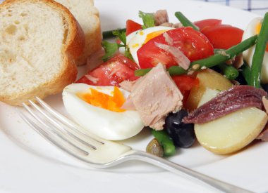 Nicoise salad closeup clipart