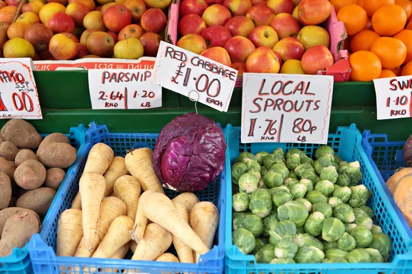 Frutas e legumes ingleses de outono — Fotografia de Stock