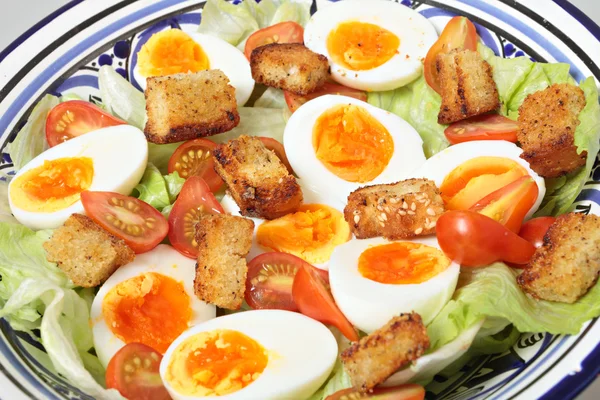 Ägg och tomat sallad — Stockfoto