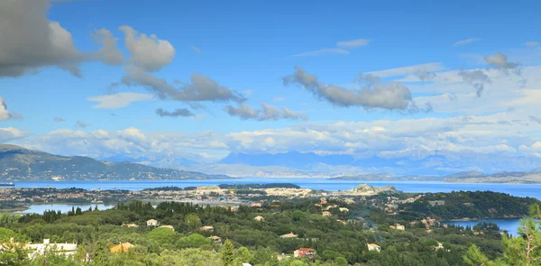 Панорама Корфу — стоковое фото