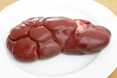 Raw beef kidney clipart