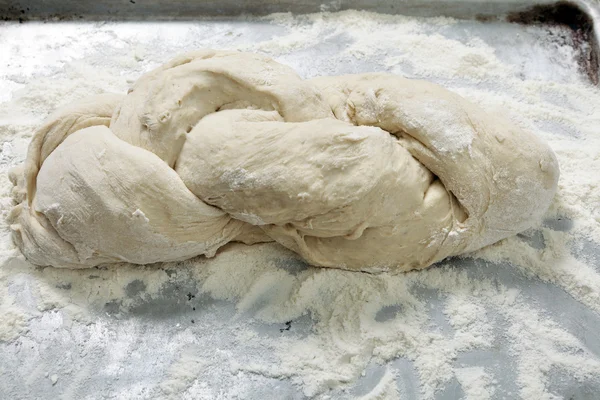 Plaited bread dough — Stock Photo, Image