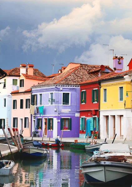 Storm wolken boven burano — Stockfoto