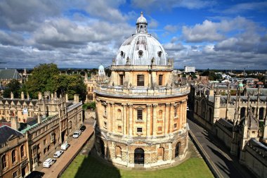 Oxford library and spires