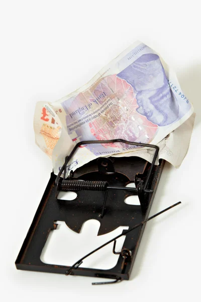 Sterling pound financial trap vertical — Stock Photo, Image