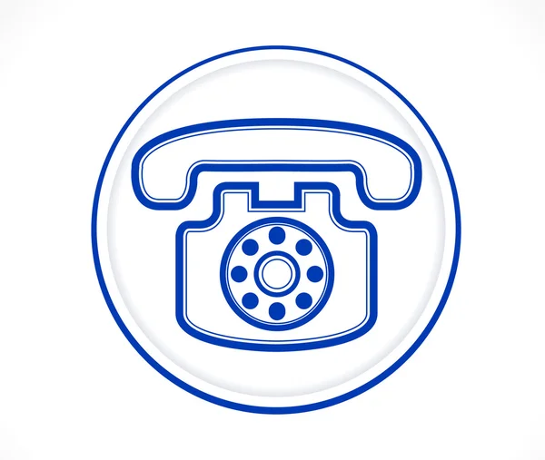Blue телефон значок — стоковий вектор