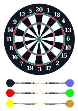 Dart board clipart