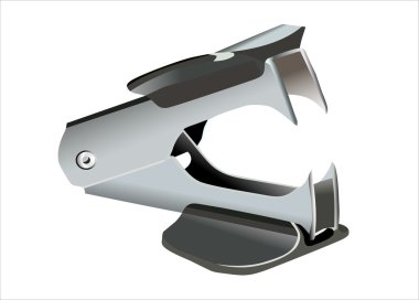 A black staple remover against a white background clipart