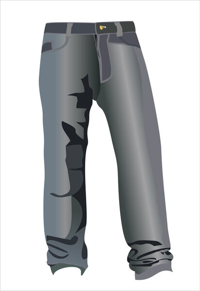 Jeans isolated on white background