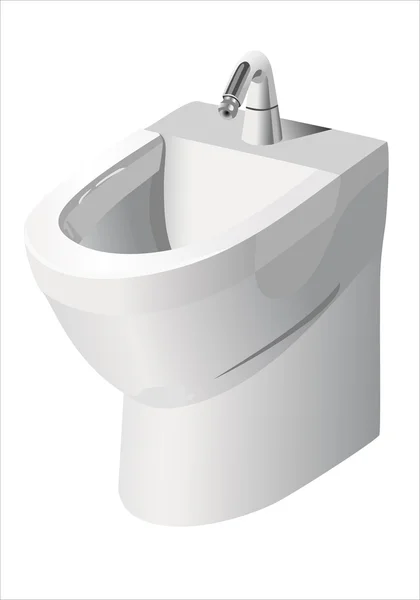 Square bidet design for bathrooms. — Stock Vector