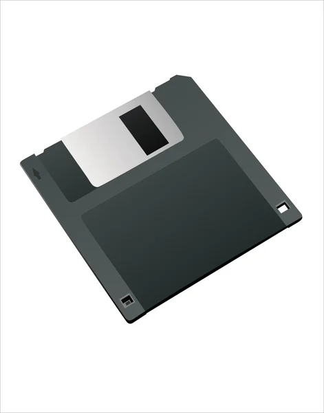 Magnetic floppy disc icon for computer data storage — Stock Vector