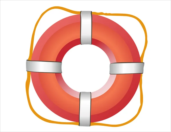 Life buoy vector background on white — Stock Vector