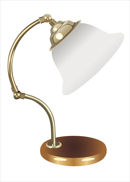Lâmpada de mesa decorativa isolada no fundo branco — Vetor de Stock