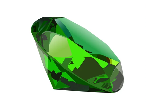 Emerald - vector gemstone — Stok Vektör