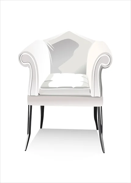 Порожнє крісло над білим — стоковий вектор