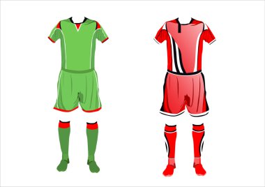 Abstract Soccer uniforms clipart