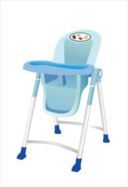 Baby's Highchair isolated with clipping path clipart