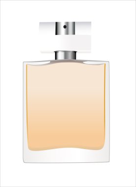 Beyaz arka planda izole edilmiş parfüm şişesi