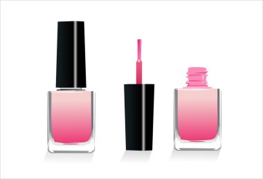 Isolated Pink Nail Polish clipart