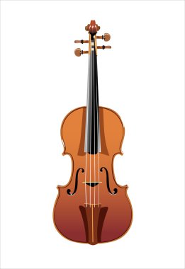 Beautiful wooden cello isolated on white background clipart