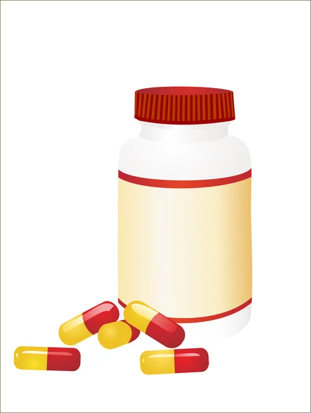 Puste butelki z lekami — Wektor stockowy