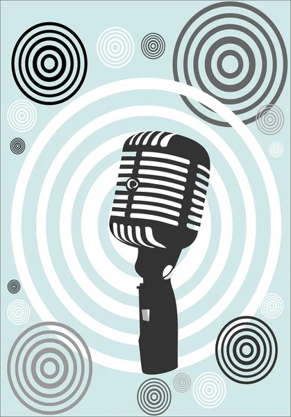 Microphone rétro. Vecteur — Image vectorielle