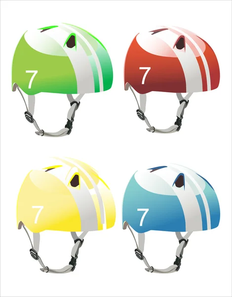Lyžařská helma izolovaných na bílém. — Stockový vektor