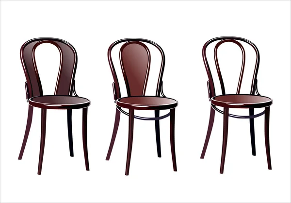 Vieille chaise sur le fond blanc isolé — Image vectorielle