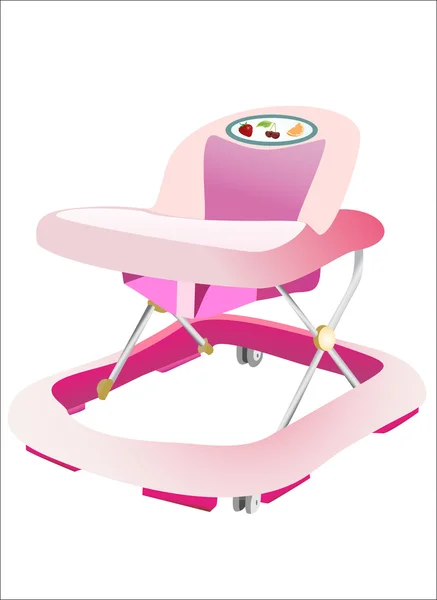 Baby walker isolerade — Stock vektor