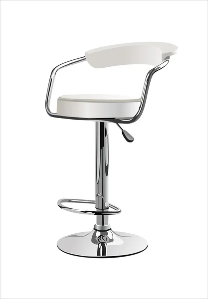 Weißer Stuhl isoliert auf weißem Hintergrund. — Stockvektor