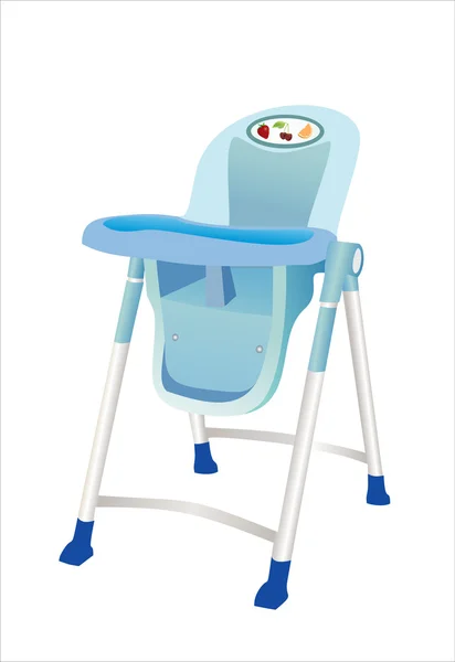Baby's Highchair isolated with clipping path — Stock Vector