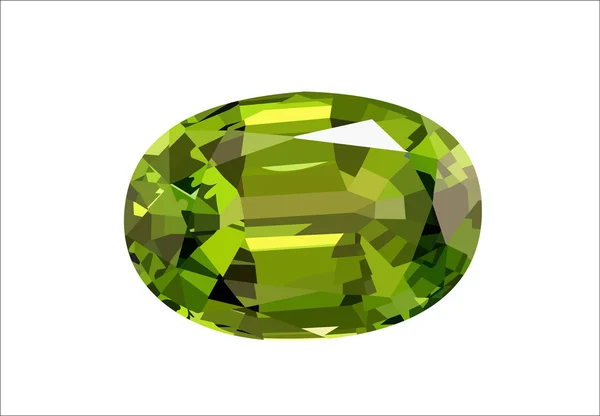 Esmeralda - ilustración de gemas vectoriales — Vector de stock