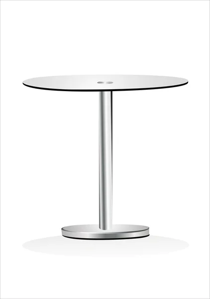 Tavolo moderno in vetro isolato su sfondo bianco — Vettoriale Stock
