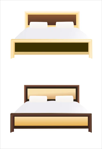 Bed. Isolated vector — Stock Vector
