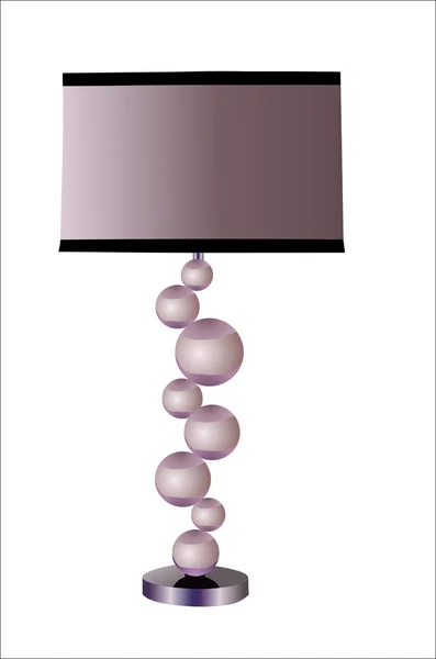 Lampe de table décorative isolée sur fond blanc — Image vectorielle
