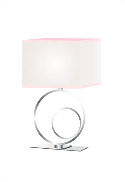 Декоративна настільна лампа ізольована на білому тлі — стоковий вектор