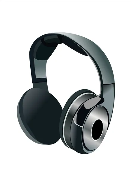Large pair of music headphones. — Stock Vector